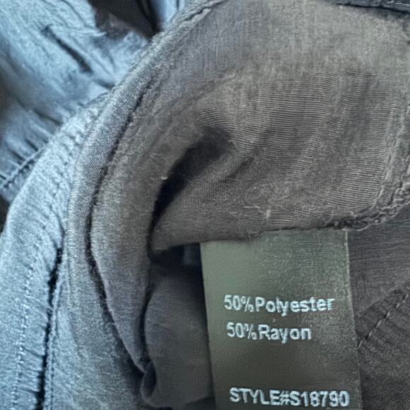 Mustard Seed Size Medium Mid Sleeve Tiered Mini Dress Round Collar - Picture 4 of 4